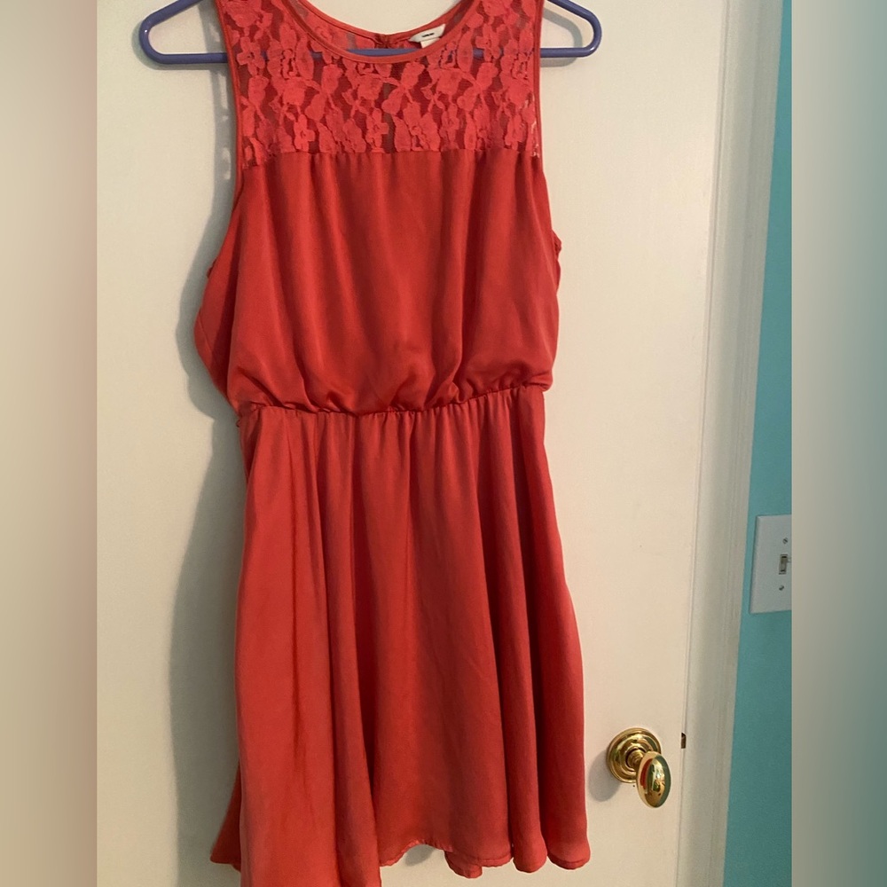 Forever 21 Coral Lace Casual Dress